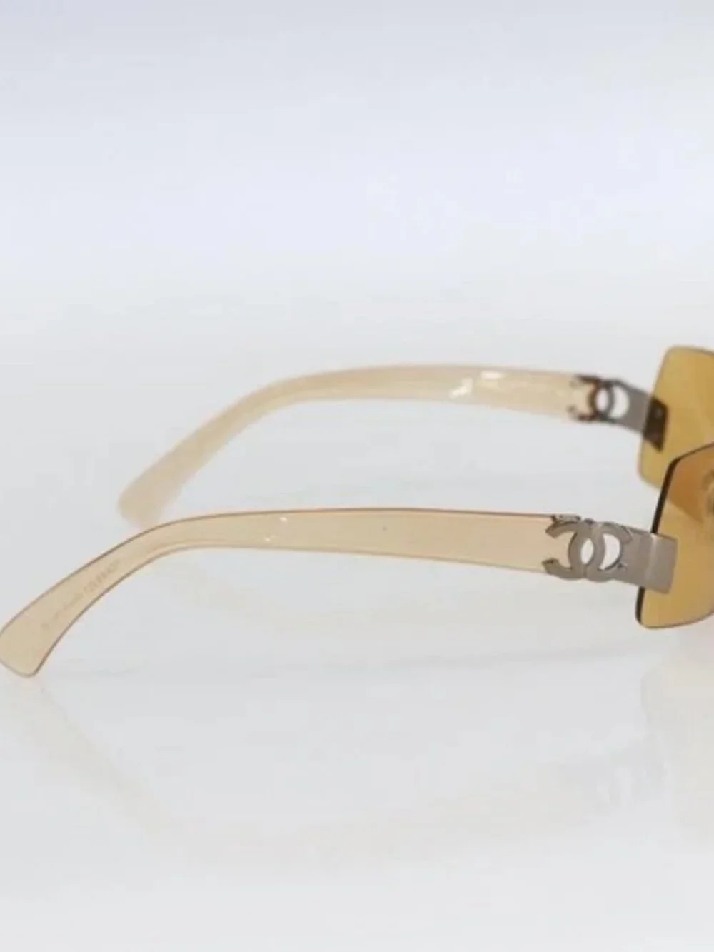 CHANEL Sunglasses plastic Brown CC Auth SW1998